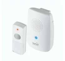 Home DB 1001DC vezeték nélküli csengő, 100m hatótáv, 8 dallam, kék fényjelzés, 256 digitális kód, elemes kivitel, IP 44 védett nyomógomb