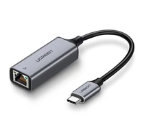 UGREEN USB-C–RJ45 adapter, Gigabit Ethernet (szürke)