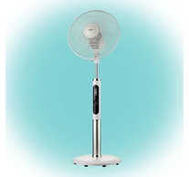 Home SFR 40 3D álló ventilátor, 60 W, 3 fokozat, 40 cm-es lapátátmérő, 3D-s oszcillálás, távirányító, átlátszó lapát, LED kijelző, fehér