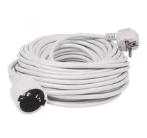 Home NV 2-10/WH/1,5 hosszabító, 10 m, H05VV-F 3G1,5 mm2 kábel, IP 20 kivitel, 250V~/16A/3680W, pipa alakú dugó és egyenes lengő aljzat, fehér színű