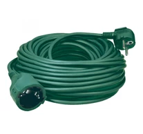 Home NV 2-5/GR/1,5 hosszabbító, 5 m, H05VV-F 3G1,5 mm2 kábel, IP 20 kivitel, 250V~/16A/3680W, pipa alakú dugó és egyenes lengő aljzat, zöld színű