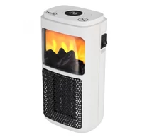 Home FKH 401 hordozható elektromos mini kerámia fűtőtest, 400W, elektronikus termosztát, lángeffekt, fehér