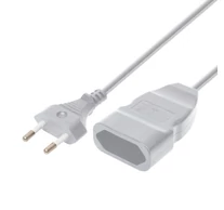 Home NV 12-5/WH EURO kéteres hosszabbító, 5 m,  H03VVH2-F 2x0,75 mm2 kábel, 250V~/2,5A/max.575W, fehér színű