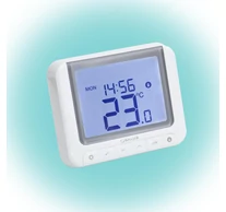 SALUS RT520 vezetékes szobatermosztát, Opentherm csatlakozó, kontaktus kimenet, LCD, PIN kód, szerviz figyelmeztető, 5 - 32,5 °C