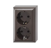 GAO 0510076777 Business Line IP20, 2 férőhelyes földelt csatlakozóaljzat, beltéri, 230 V~ /50 Hz / 16 A, barna