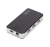 Digitus DA-70222 hálózati csatlakozó 480 Mbit/s Fekete, Ezüst