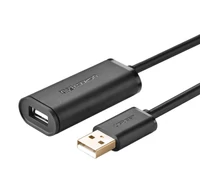UGREEN US121 USB 2.0 hosszabbító kábel, aktív, 5m (fekete)