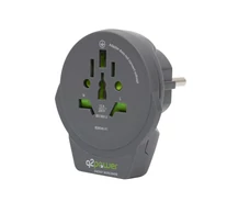 q2power 1.100110-TH utazóadapter, World to Europe USB, USB 5V 2.4A, max. 16 A, 250 V - 4000 W teljesítmény