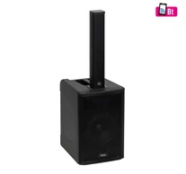 SAL PAS8W42S professzionális oszlopsugárzó hangrendszer, max. 600 W, 20cm mélysugárzó, 4x2” szélessávú szatellit hangszóró, aktív zenekari hangdoboz, Bluetooth, állvány