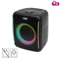 SAL BTCUBE hordozható Boombox, vezeték nélküli hangszóró, 70 watt, 3 hangszóró, Bluetooth TWS, IPX4, beépített akkumulátor