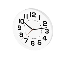 Home AWC250WH fali óra, üveg előlap, kontrasztos, jól leolvasható számlap, 1xAA elem tápellátás, átmérő 250mm