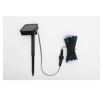 Home SLC100WH szolár fényfüzér, 100db hidegfehér LED, 7m hosszúság, zöld vezeték, kültéri kivitel