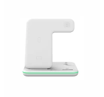 CANYON CNS-WCS302W 3in1 vezeték nélküli töltő, Qi szabvány, micro USB / lightning töltőport, fehér