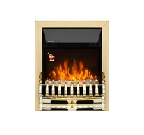 HOME FKKI25G beépíthető elektromos látványkandalló, max. 2000 W, LED fényeffekt, 2 fokozat, távirányító, heti időzítés, arany díszítés