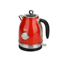 Zilan ZLN7033 retró vízforraló, 2200 W, 1,7 liter, hőmérsékletkijelzés, 360°-ban forgatható, piros