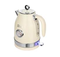 Zilan ZLN1184 retró vízforraló, 2200 W, 1,7 literes, hőmérsékletkijelzés, 360°-ban forgatható állvány, fehér
