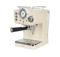 Zilan ZLN2992 retró eszpresszó kávéfőző, 1100 W, 15 bar, 1,25 liter kapacitás, tejhabosító, bézs