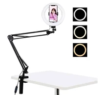 Gyűrűs lámpa / asztali állvány klipsz Puluz LED 20 cm vlog / stream telefonon PKT3089B
