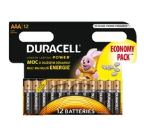 Duracell LR03 10PP100006 AAA alkáli elem, 1,5 V feszültség, 12db/bliszter