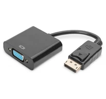 Digitus AK-340410-001-S video átalakító kábel 0,15 M DisplayPort VGA (D-Sub) Fekete