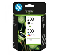 HP 303 2-pack Black/Tri-color Original Ink Cartridges tintapatron 2 db Standard teljesítmény Fekete, Cián, Magenta, Sárga
