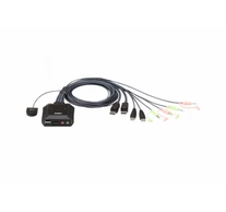 ATEN 2-Port USB DisplayPort Cable KVM Switch