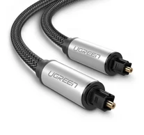 UGREEN AV108 Toslink audio optikai kábel, fonott alumínium, 2 m (szürke)