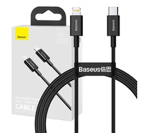 Baseus Superior Series USB-C-Lightning kábel, 20 W, PD, 1 m (fekete)