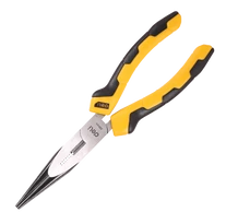 Deli Tools hosszúkás egyenes fogó EDL2108, 8" (sárga)