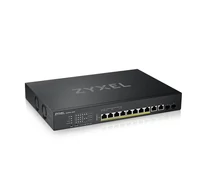 Zyxel XS1930-12HP-ZZ0101F hálózati kapcsoló Vezérelt L3 10G Ethernet (100/1000/10000) Ethernet-áramellátás (PoE) támogatása Fekete