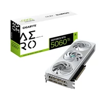GIGABYTE GeForce RTX 5060 Ti AERO OC 16G Graphics Card - 16GB GDDR7, 128bit, PCI-E 5.0, 2647MHz Core Clock, 3 x DisplayPort, 1 x HDMI, GV-N506TAERO OC-16GD