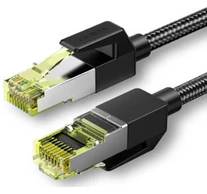 UGREEN NW150 fonott hálózati kábel, Ethernet RJ45, Cat.7, F/FTP, 3m (fekete)