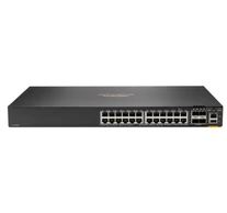 HPE Aruba Networking CX 6200F 24G Class-4 PoE 4SFP+ 370W Switch Vezérelt L3 Gigabit Ethernet (10/100/1000) Ethernet-áramellátás (PoE) támogatása 1U