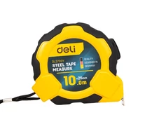 Deli Tools tekercselt mérőszalag EDL3799Y, 10m/25mm (sárga)