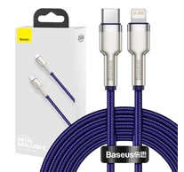 Kábel USB-C do Lightning Baseus Cafule, 20W, 2m (fioletowy)