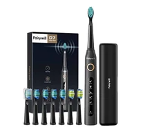 FairyWill FW-507 Plus Szónikus fogkefe fejkészlettel és tokkal (fekete)