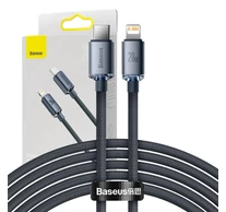Baseus Crystal Shine USB-C-Lightning kábel, 20W, PD, 2m (fekete)