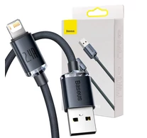 Baseus Crystal Shine USB-Lightning kábel, 2,4A, 2m (fekete)