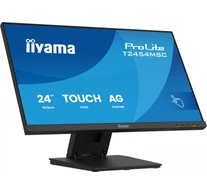 iiyama T2454MSC-B3AG 24 hüvelykes InCell PCAP 10P Érintőképernyő Antireflexiós 25% Zavarás 1920x1080 IPS-panel Vékony Káva Hangszórók DisplayPort