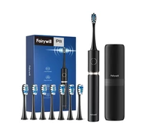 FairyWill P11 Szónikus fogkefe fejkészlettel és tokkal (fekete)