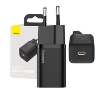 Baseus Super Si gyorstöltő 1C 25W hálózati töltő (fekete)
