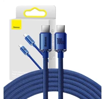 USB-C-USB-C Baseus Crystal Shine kábel, 100W, 1,2m (kék)