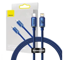 Baseus Crystal Shine USB-C-Lightning kábel, 20W, 1.2m (kék)