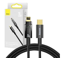 USB-C és Lightning kábel Baseus Explorer, 20 W, 1 m (fekete)