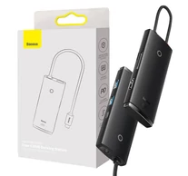 Baseus Lite Series 6 az 1-ben hub, USB-C - 2x USB 3.0 + USB-C PD + HDMI + SD/TF (fekete)