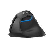 Vezeték nélküli függőleges egér Delux M618Mini DB BT+2.4G 2400DPI (fekete)