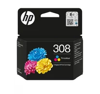 HP 308 Tri-color Original Ink Cartridge tintapatron 1 db Standard teljesítmény Cián, Magenta, Sárga