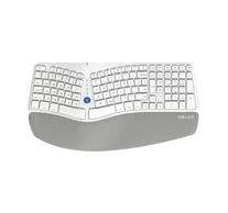 Delux GM901D BT+2.4G ergonomikus vezeték nélküli billentyűzet (fehér) (QWERTY)