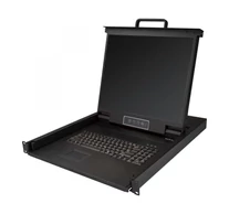 StarTech.com RKCONS1901 rack konzol 48,3 cm (19") 1280 x 1024 pixelek Acél Fekete 1U