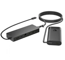 HP Universal USB-C Hub and Laptop Charger Combo Vezetékes USB 3.2 Gen 1 (3.1 Gen 1) Type-C Fekete